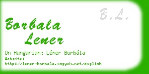 borbala lener business card